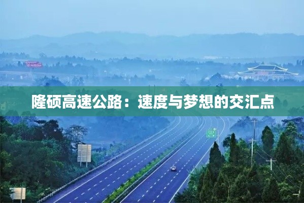 隆硕高速公路:速度与梦想的交汇点