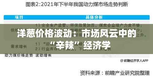 洋葱价格波动:市场风云中的“辛辣”经济学