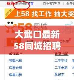大武口最新58同城招聘信息汇总，求职者的福音！