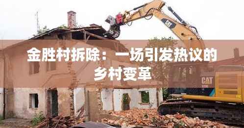 金胜村拆除:一场引发热议的乡村变革