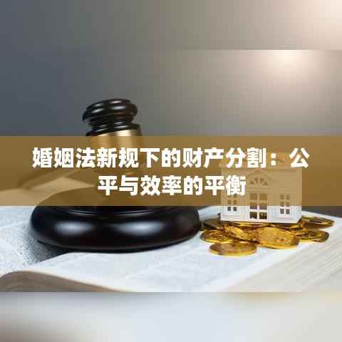 婚姻法新规下的财产分割：公平与效率的平衡