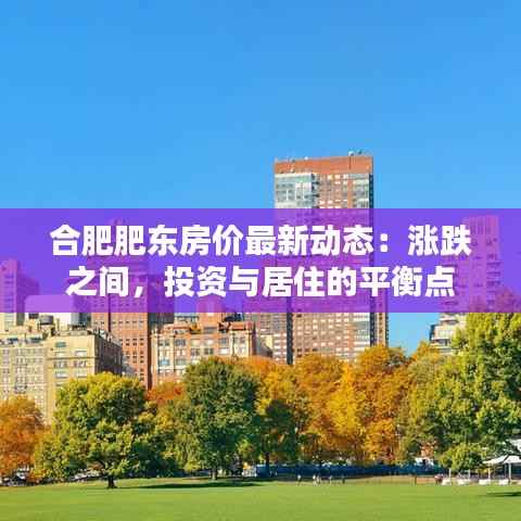 合肥肥东房价最新动态：涨跌之间，投资与居住的平衡点