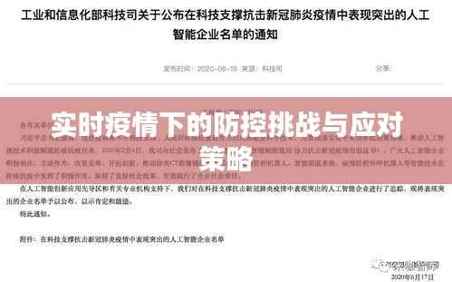 实时疫情下的防控挑战与应对策略