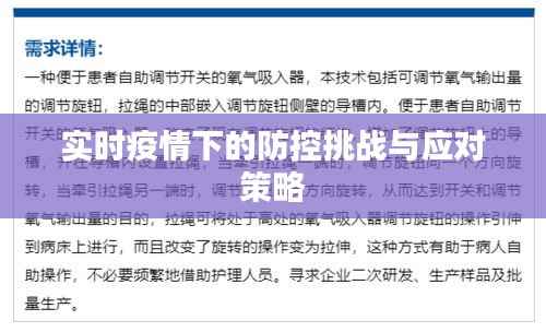 实时疫情下的防控挑战与应对策略