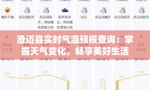澄迈县实时气温预报查询:掌握天气变化,畅享美好生活