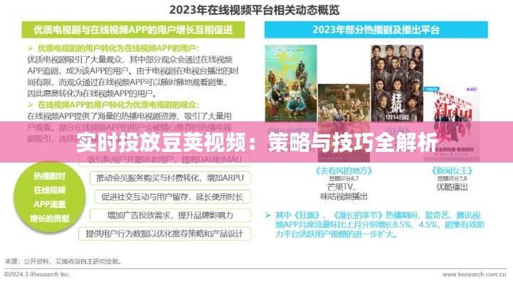 实时投放豆荚视频：策略与技巧全解析