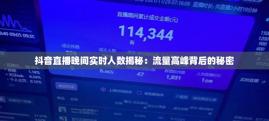 抖音直播晚间实时人数揭秘:流量高峰背后的秘密