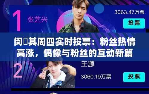 闵玧其周四实时投票：粉丝热情高涨，偶像与粉丝的互动新篇章