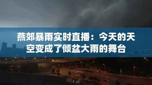燕郊暴雨实时直播:今天的天空变成了倾盆大雨的舞台