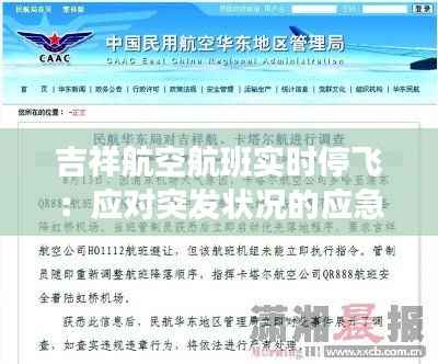 吉祥航空航班实时停飞：应对突发状况的应急措施解析