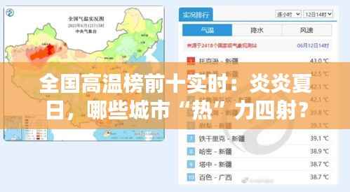 全国高温榜前十实时:炎炎夏日,哪些城市“热”力四射?