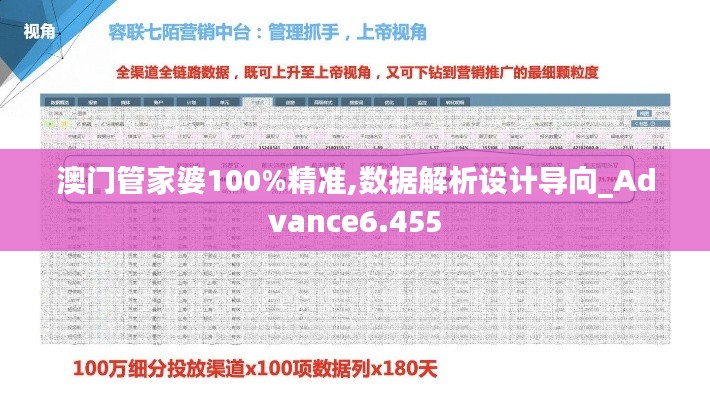 澳门管家婆100%精准,数据解析设计导向_Advance6.455