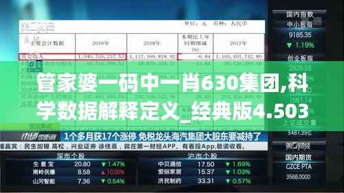 管家婆一码中一肖630集团,科学数据解释定义_经典版4.503