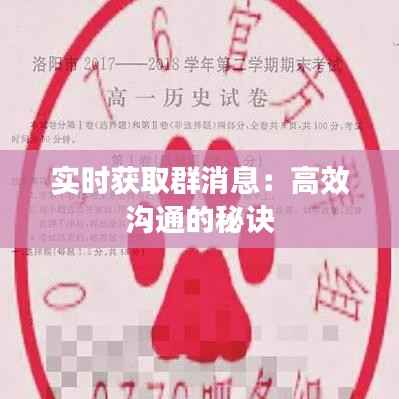 实时获取群消息:高效沟通的秘诀