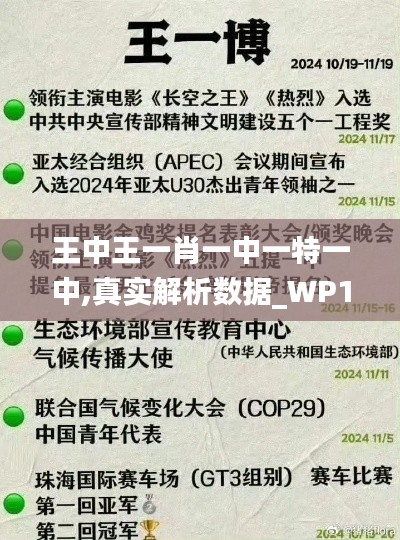 王中王一肖一中一特一中,真实解析数据_WP18.490