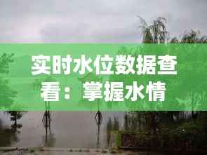 实时水位数据查看：掌握水情动态，保障安全出行