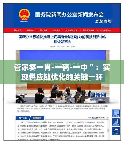 管家婆一肖-一码-一中＂：实现供应链优化的关键一环