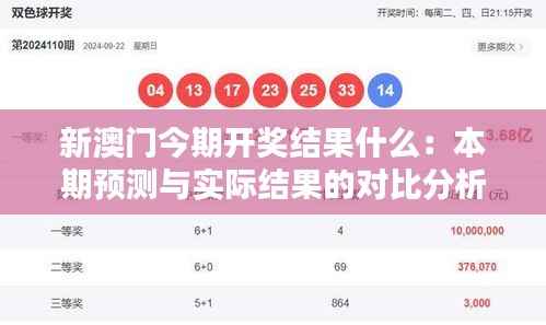 新澳门今期开奖结果什么：本期预测与实际结果的对比分析