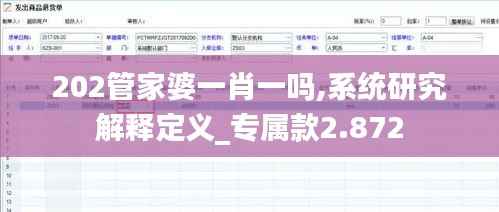 202管家婆一肖一吗,系统研究解释定义_专属款2.872
