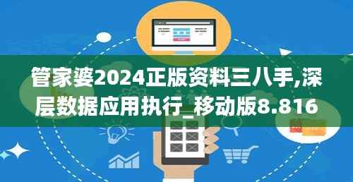 管家婆2024正版资料三八手,深层数据应用执行_移动版8.816