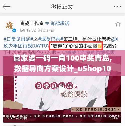 管家婆一码一肖100中奖青岛,数据导向方案设计_uShop10.208