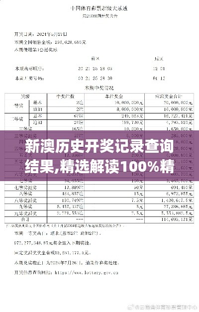 新澳历史开奖记录查询结果,精选解读100%精准_精装款7.805