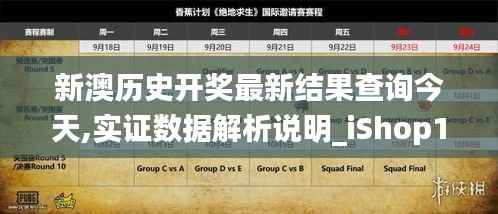 新澳历史开奖最新结果查询今天,实证数据解析说明_iShop10.545