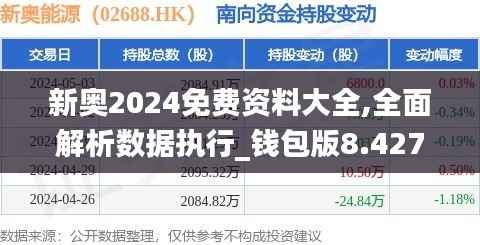新奥2024免费资料大全,全面解析数据执行_钱包版8.427