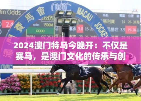 2024澳门特马今晚开：不仅是赛马，是澳门文化的传承与创新