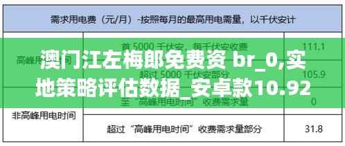 澳门江左梅郎免费资 br_0,实地策略评估数据_安卓款10.920