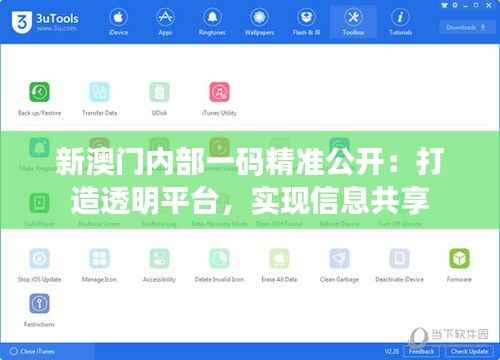 新澳门内部一码精准公开：打造透明平台，实现信息共享
