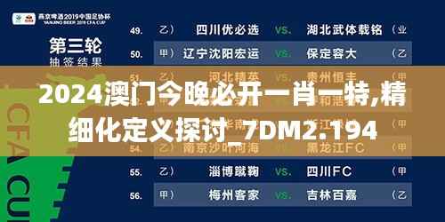 2024澳门今晚必开一肖一特,精细化定义探讨_7DM2.194