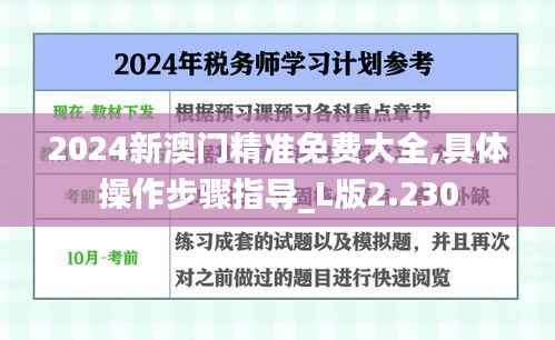 2024新澳门精准免费大全,具体操作步骤指导_L版2.230