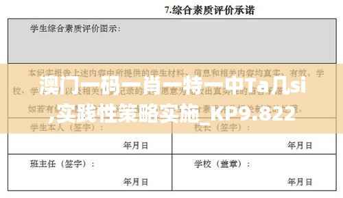 澳门一码一肖一特一中Ta几si,实践性策略实施_KP9.822