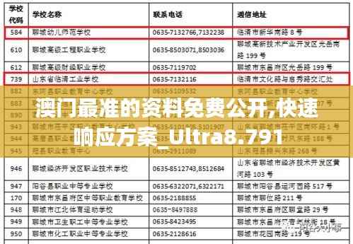 澳门最准的资料免费公开,快速响应方案_Ultra8.791