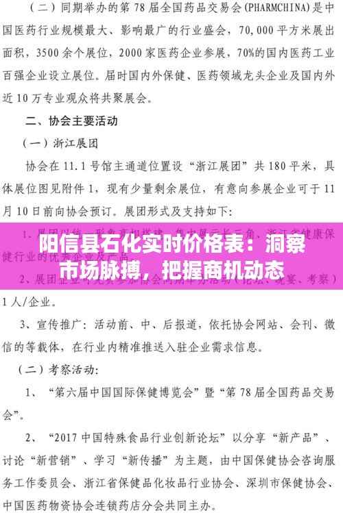 阳信县石化实时价格表：洞察市场脉搏，把握商机动态