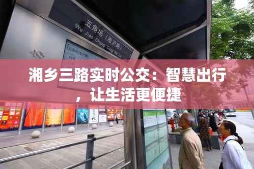 湘乡三路实时公交：智慧出行，让生活更便捷