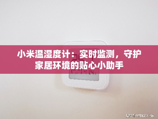小米温湿度计:实时监测,守护家居环境的贴心小助手