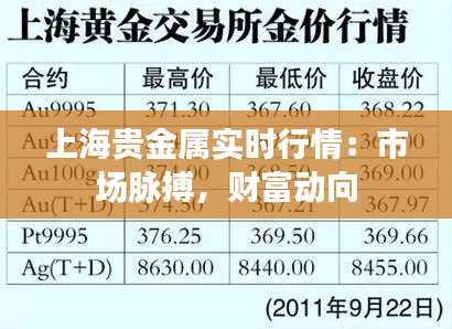 上海贵金属实时行情:市场脉搏,财富动向