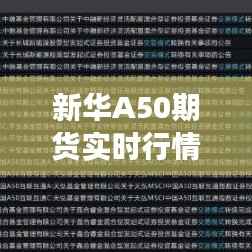 新华A50期货实时行情解析:市场动态与投资策略