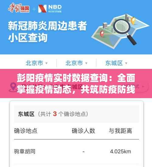 彭阳疫情实时数据查询：全面掌握疫情动态，共筑防疫防线