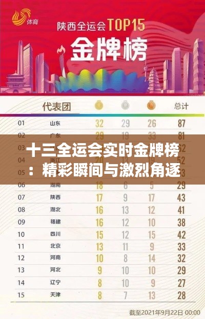 十三全运会实时金牌榜:精彩瞬间与激烈角逐