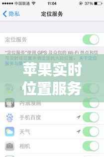 苹果实时位置服务设置指南:掌握你的隐私与安全