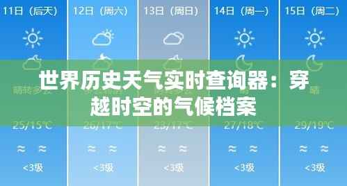 世界历史天气实时查询器:穿越时空的气候档案