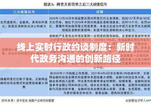 线上实时行政约谈制度:新时代政务沟通的创新路径