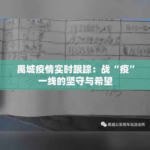 禹城疫情实时跟踪:战“疫”一线的坚守与希望