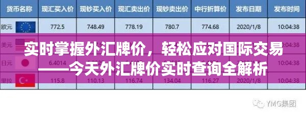 实时掌握外汇牌价,轻松应对国际交易——今天外汇牌价实时查询全解析