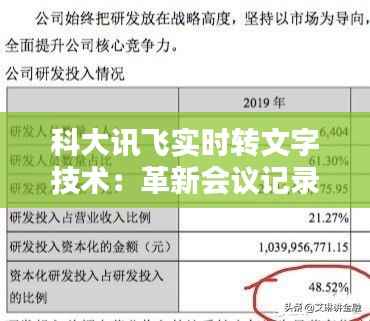 科大讯飞实时转文字技术:革新会议记录与信息处理的未来