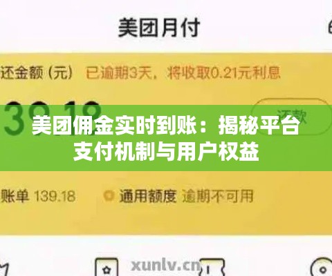 美团佣金实时到账:揭秘平台支付机制与用户权益