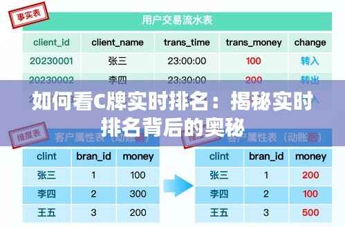 如何看C牌实时排名:揭秘实时排名背后的奥秘